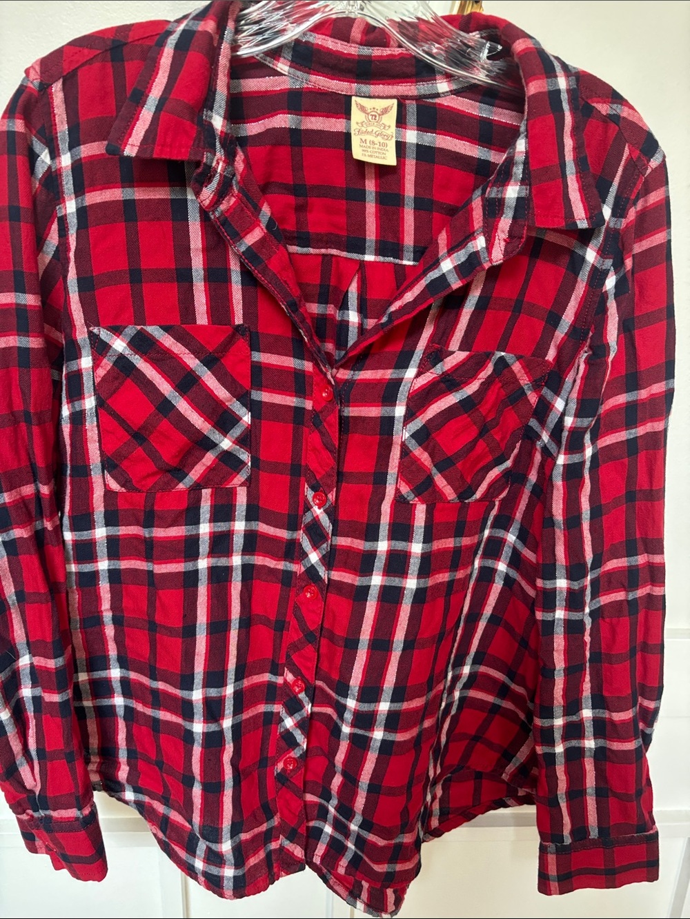 Vintage FADED GLORY Checkered Flannel Shirt size Medium